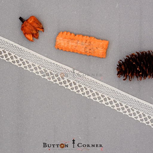 [CRL176 BEIGE] One Side Border Crochet Lace