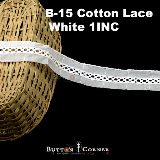 [B-15 WHITE] Cotton Joined Lace