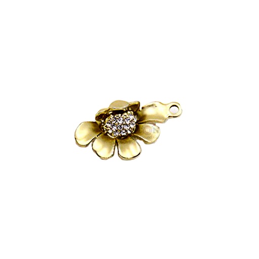 [FAAB66 GOLD SILVER] Half Sunflower Shape Fancy Button