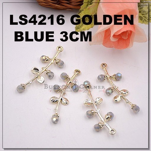 Twig Shape Stone Fancy Button