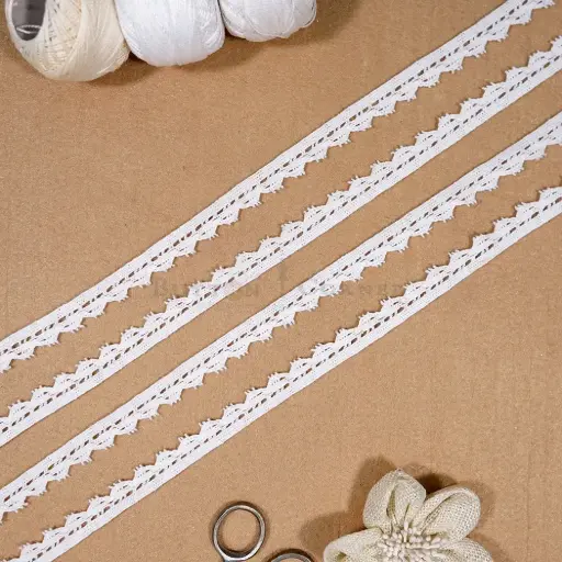 [CRL172 WHITE] One Side Border Crochet Lace