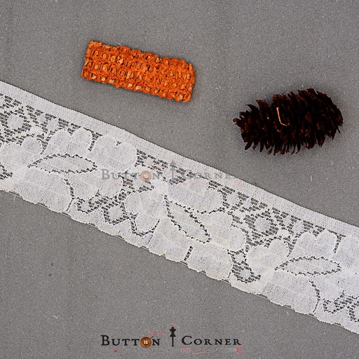 [NL150-WHITE] One Side Border Net Lace