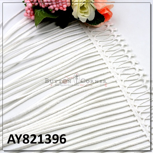 [AY821396 WHITE] One Side Border Hanging Lace