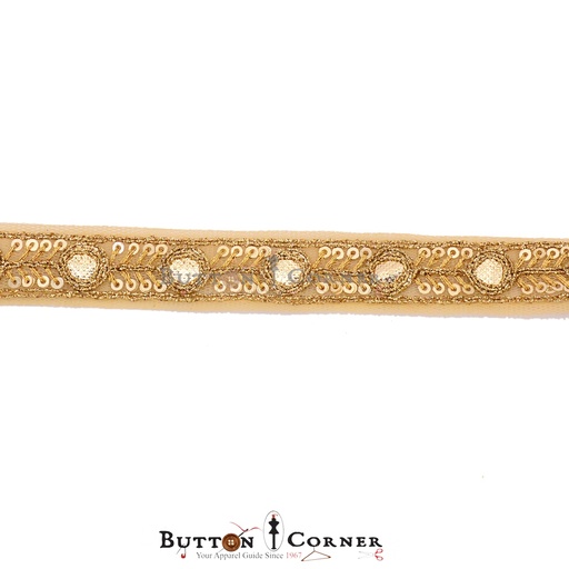 [GOTL620-GOLD] Fancy Sequence Gota Lace