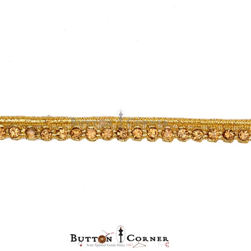 Fancy Metallic Yarn Crystal Lace