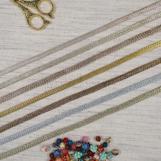 Fancy Metallic Yarn Twister Lace