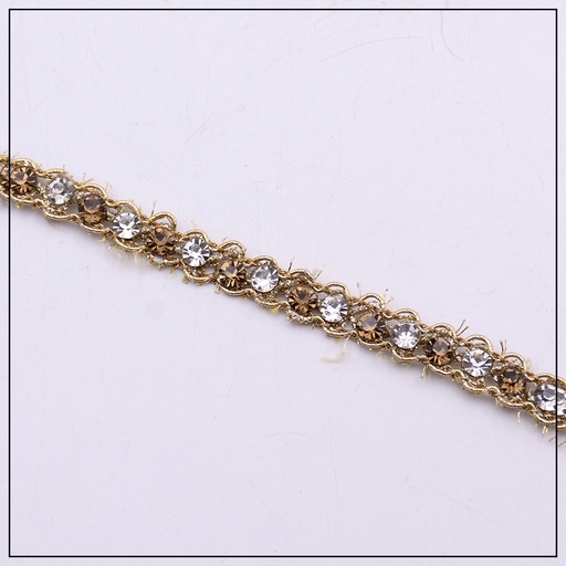 Fancy Metallic Yarn Stone Lace