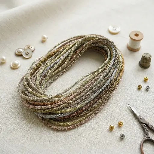 Cord Design Metallic Yarn Twister Lace