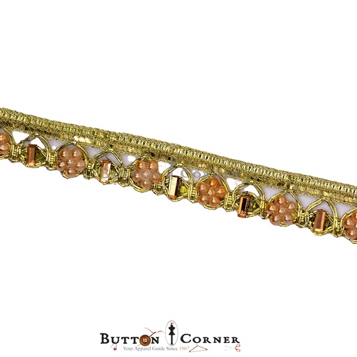 Fancy Pearl & Glass Beads Lace