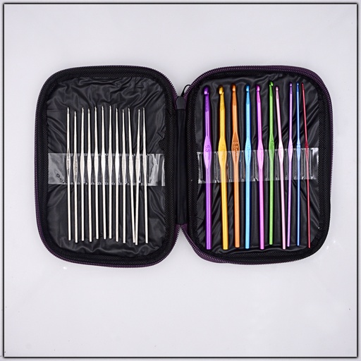 [CHW SET POUCH] Crochet Hook Needles With Yarn Knitting Set