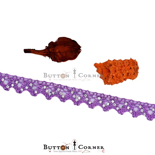 Fancy Metallic Yarn Stone Lace