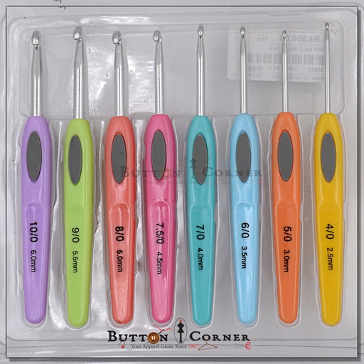 [CHWP (2.5MM TO 6MM)] Crochet Hook Set With Plastic Grip