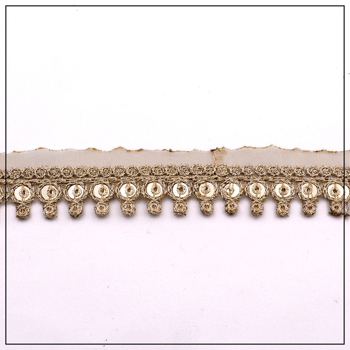 Fancy Metallic Yarn Sequence Lace