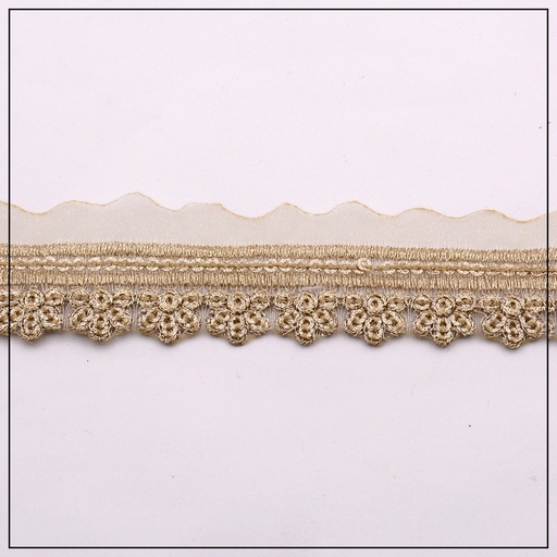 Fancy Metallic Yarn Sequence Lace