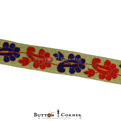 [EML353-MULTI] Double Side Border Embroidery Lace