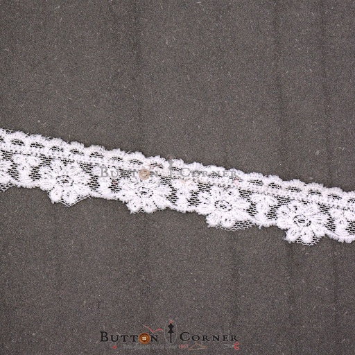 [661114-WHITE] One Side Border Net Lace