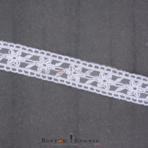 [AL629-WHITE] Double Side Border Net Lace