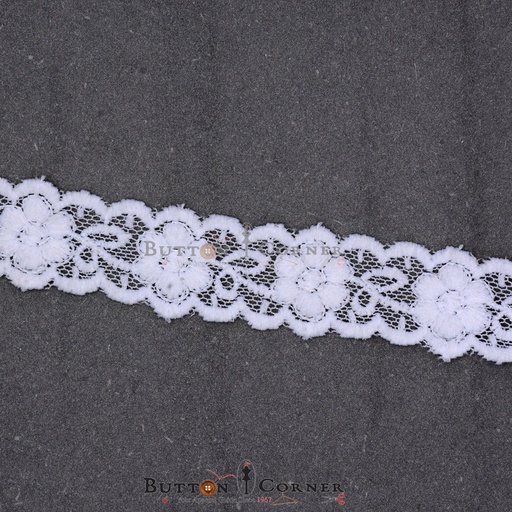 [MYB550-WHITE] Double Side Border Net Lace