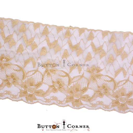 [IF6020-BEIGE] Double Side Border Net Lace