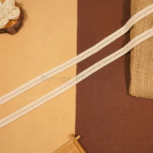 [CRL79 BEIGE] Double Side Border Crochet Lace