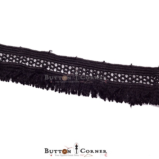 [MYB04-BLACK] One Side Border Hanging Lace