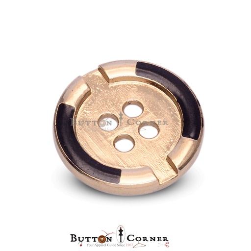 [MBW19-BLACK GOLD] Border 4 Hole Metal Suiting Button