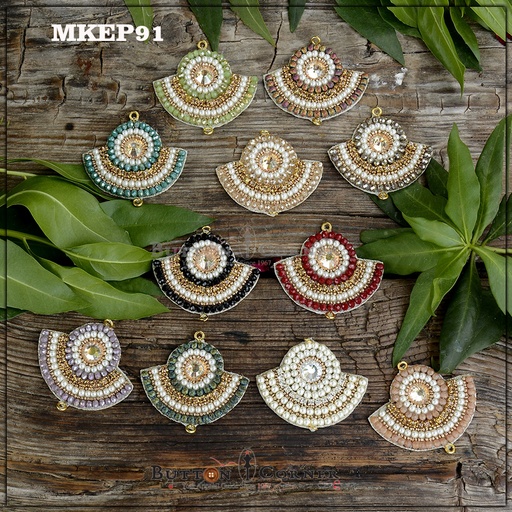 Hand Made Pearl & Stone Fancy Motif