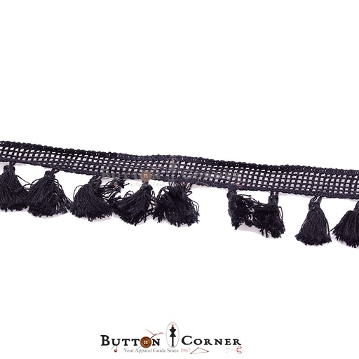 [JL74 BLACK] One Side Border Hanging Lace