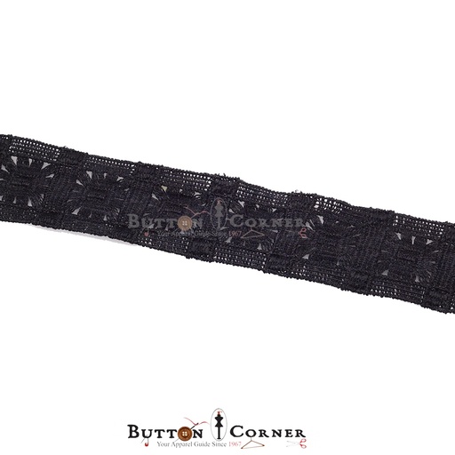 [SHTL232-BLACK] Double Side Border Shuttle Lace