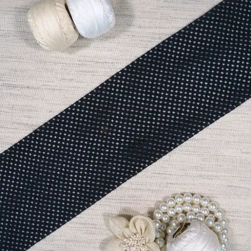 [CRL10 NAVY BLUE] Double Side Border Crochet Lace