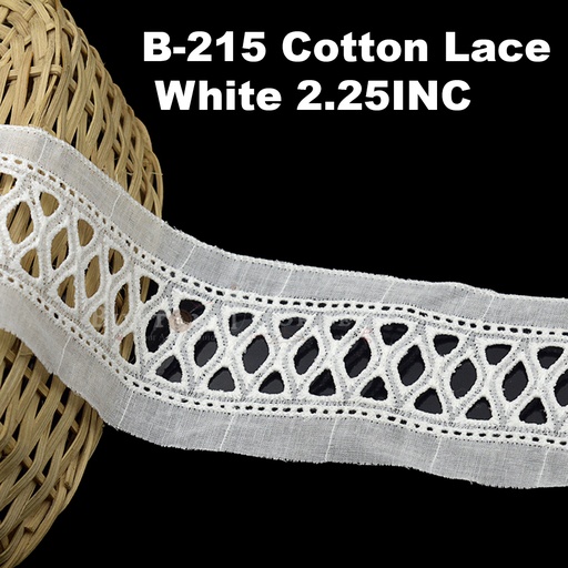 [B-215-WHITE] Cotton Joined Lace