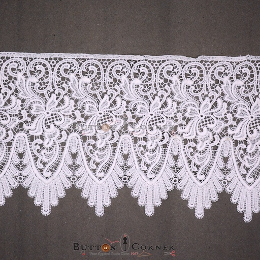 [AY31141-16-WHITE] One Side Border Shuttle Lace