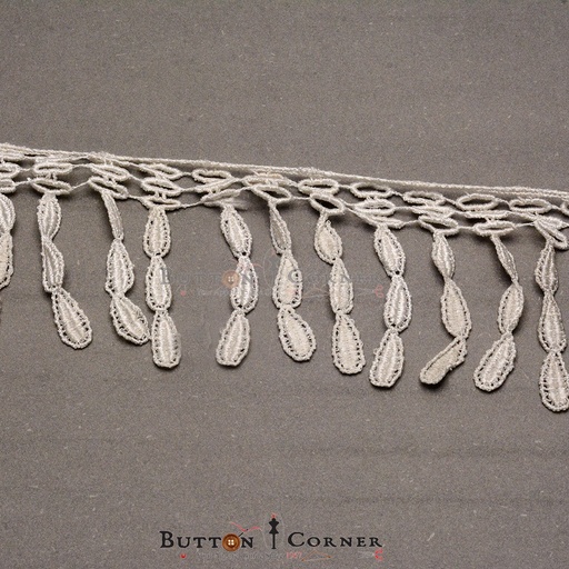 [MYB118 WHITE] One Side Border Hanging Lace