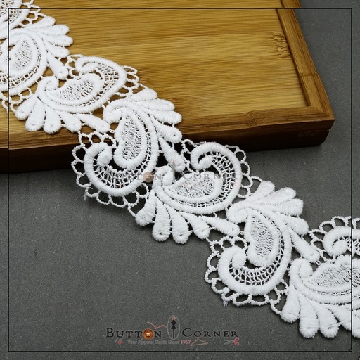 [IF15-WHITE] Flower Shape Shuttle Lace