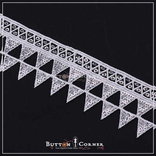 One Side Border Sequence Lace
