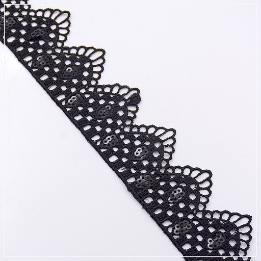 One Side Border Sequence Lace