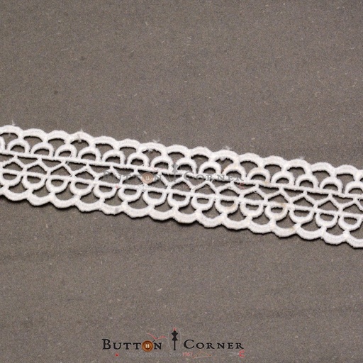 [ALN164-WHITE] Double Side Border Shuttle Lace