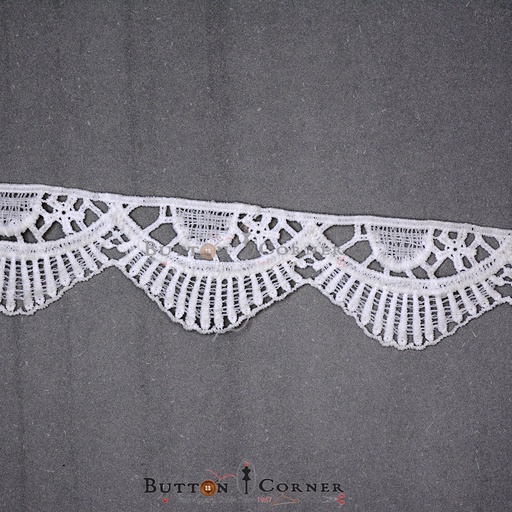 [CL86-WHITE] One Side Border Shuttle Lace