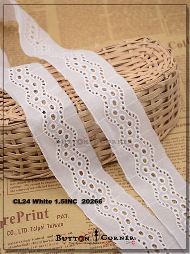[CL24-WHITE] Cotton Joined Lace