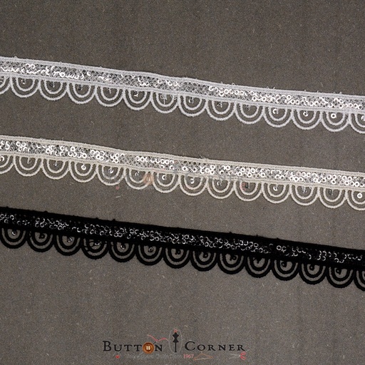 One Side Border Sequence Lace