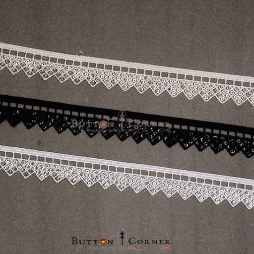 One Side Border Sequence Lace