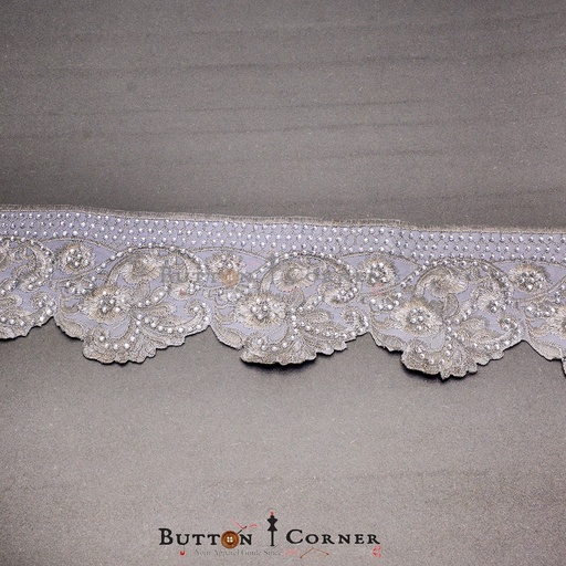 Fancy Metallic Yarn Net Lace