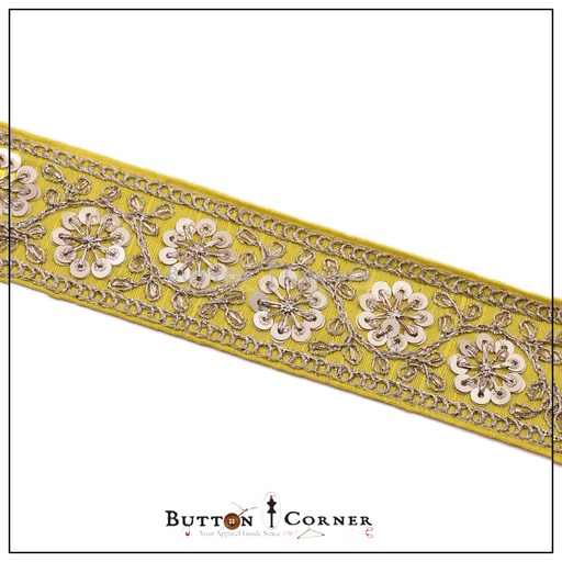 Fancy Metallic Yarn Sequence Lace