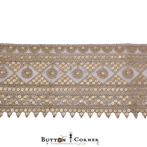 [AL960-LIGHT GOLD] Fancy Sequence Gota Lace