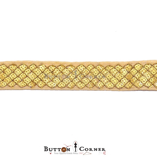 [FANL182 GOLD] Fancy Sequence Gota Lace