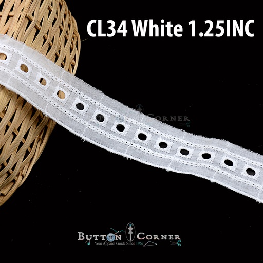 [CL34-WHITE] Cotton Joined Lace