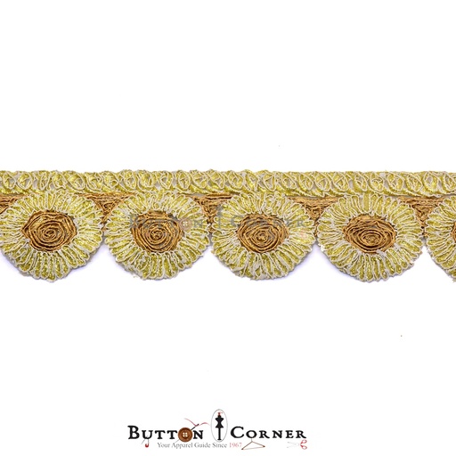 [FANL528-ANTIQUE GOLD] Fancy Gota Lace