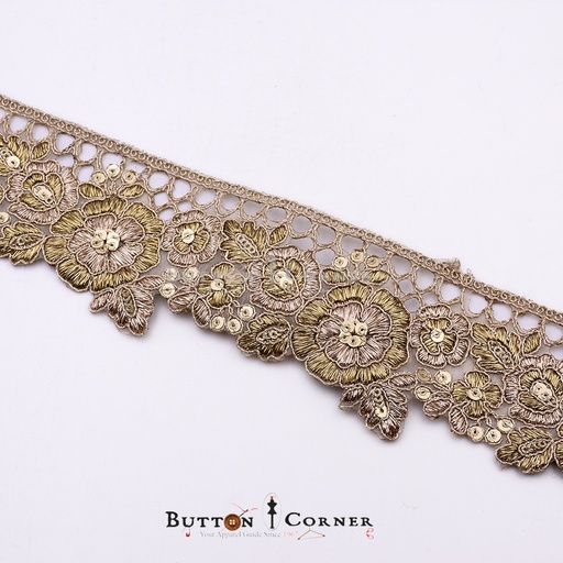 Fancy Metallic Yarn Gota Lace