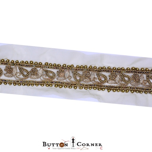 [KFL123-GOLD] Fancy Kundan Lace