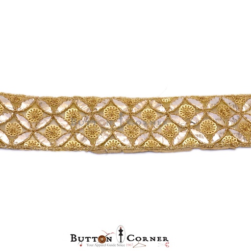 [GOTL619-GOLD] Fancy Sequence Gota Lace